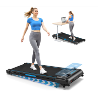 Walking Pad with 9% Incline, 3 in 1 Treadmills for Home with Double Frame 330 LB Weight Capacity, 2.5 HP Under Desk Walking Treadmill with 12 HIIT Programs, Magnetic Remote Control